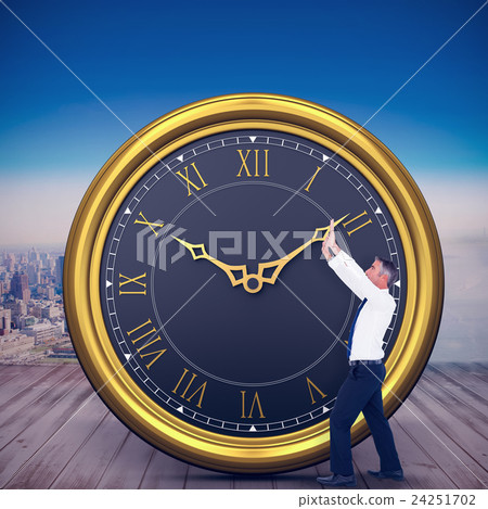 Composite image of side view of businessman with hands raised on white background Composite image of side view of businessman with hands raised on white background 24251702