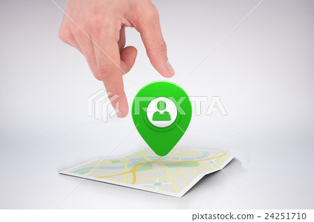 Composite image of businessman measuring something with these fingers Composite image of businessman measuring something with these fingers 24251710
