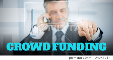 Composite image of the word crowdfunding against white background Composite image of the word crowdfunding against white background 24251712