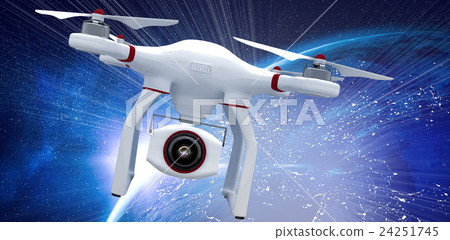 Composite image of a drone with a camera 24251745