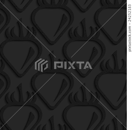 Black textured plastic strawberries 24252183