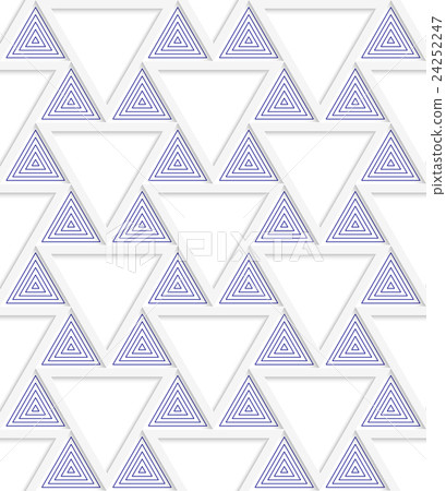 Colored 3D blue triangles with grid 24252247
