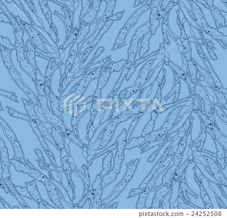 Kelp seaweed blue with blue texture Kelp seaweed blue with blue texture 24252508