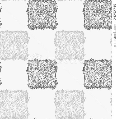 Pencil hatched gray squares - Stock Illustration [24252745] - PIXTA