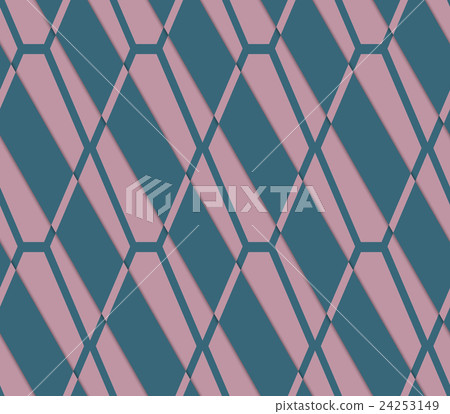 Retro 3D pink and green diamond net 24253149