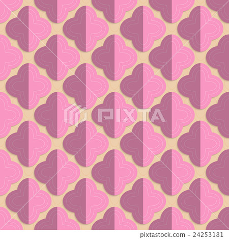 Retro fold pink rounded four foils 24253181