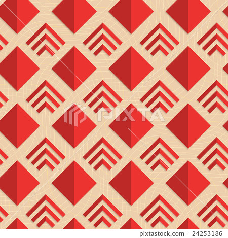 Retro fold red diamonds and stripes Retro fold red diamonds and stripes 24253186