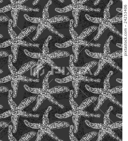Starfishes black and white 24253406