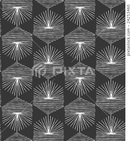 White hatched hexagons on black White hatched hexagons on black 24253460