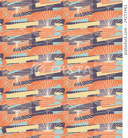 White hatched hexagons on orange colored White hatched hexagons on orange colored 24253461