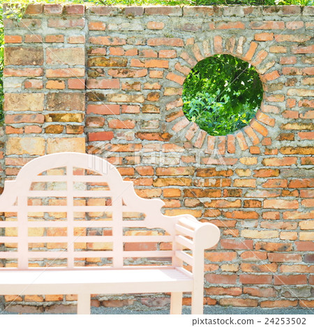 Bench and brick 24253502