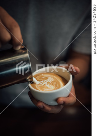 coffee latte art in coffee shop coffee latte art in coffee shop 24254659