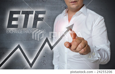etf touchscreen is operated by man 24255206