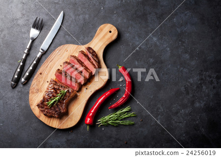 Grilled striploin steak 24256019