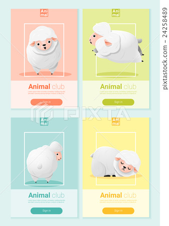 Animal banner with sheep for web design 2 24258489