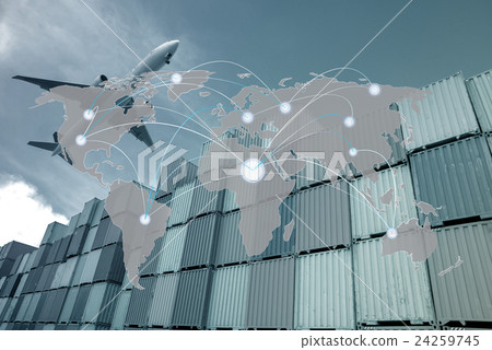Map global partner connection for Logistic Map global partner connection for Logistic 24259745