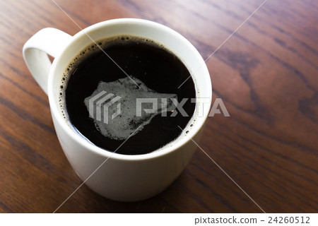 American black coffee on wooden table American black coffee on wooden table 24260512