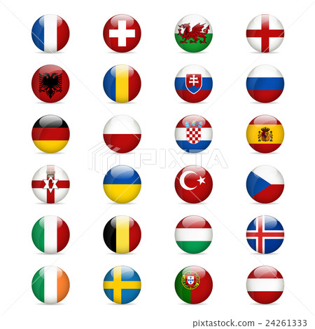 Flags of Europe. Vector illustration. 24261333