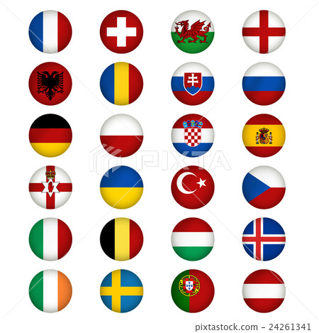 Flags of Europe. Vector illustration. 24261341