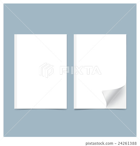 Collection of white papers, ready for your message. Vector illustration. 24261388