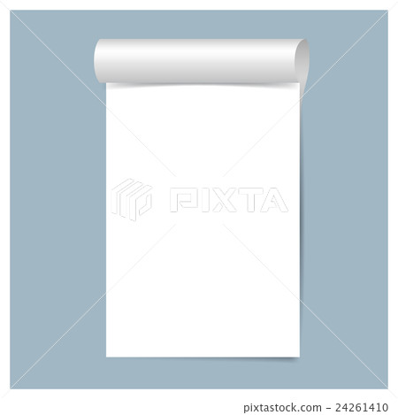 Collection of white papers, ready for your message. Vector illustration. 24261410