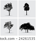 Set of vector tree silhouettes. 24261535