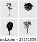Set of vector tree silhouettes. 24261536