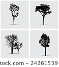 Set of vector tree silhouettes. 24261539