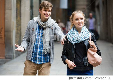 Flirting at the street. Flirting at the street. 24265595