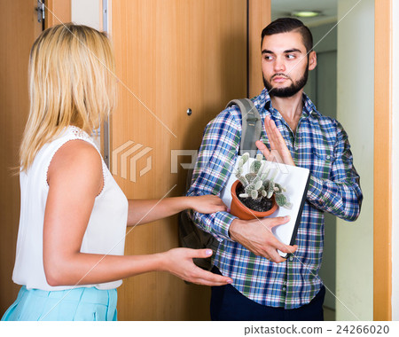 adult watching how spouse moving out with baggage adult watching how spouse moving out with baggage 24266020