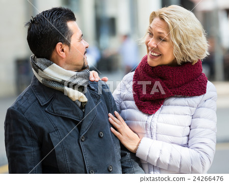 Portrait of mature couple outdoors Portrait of mature couple outdoors 24266476