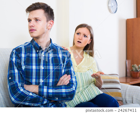 Upset couple having bad argument 24267411
