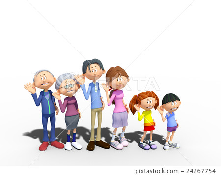 A close friend of three generations familiar 3DCG illustrations material to listen to 24267754