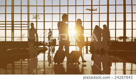 Business People Traveling Airplane AIrport Terminal Concept 24267843