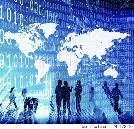 Binary Code Cartograpgy Business People Concept 24267860