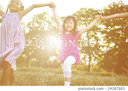Children Friendship Togetherness Smiling Happiness Concept 24267883