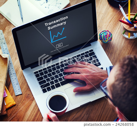 Transaction Summary Budget Balance Account Concept Transaction Summary Budget Balance Account Concept 24268058
