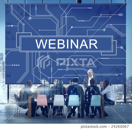 Webinar Cloud Online Technology Webcast Concept Webinar Cloud Online Technology Webcast Concept 24268067