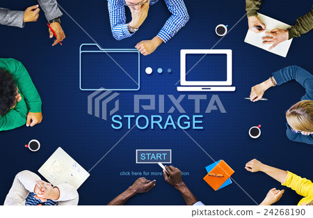 Storage Database Technology Computing Hardware Concept Storage Database Technology Computing Hardware Concept 24268190