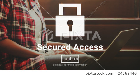 Secured Access Protection Security Safe Concept 24268446