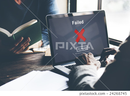 Crisscross Icon Failed Message Concept 24268745