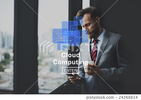Cloud Computing Network Storage Technology Data Concept 24268814