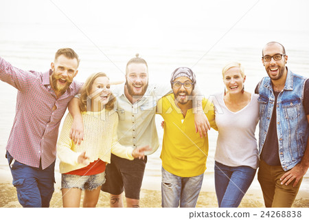 Diverse People Friends Fun Bonding Beach Summer Concept 24268838