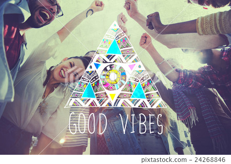 Good Vibes Positive Thinking Optimistic Concept 24268846