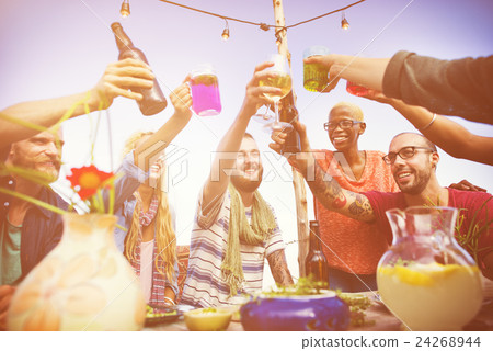 Beach Summer Dinner Party Celebration Concept Beach Summer Dinner Party Celebration Concept 24268944