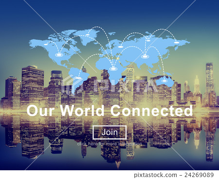 Our World Connected Social Networking Interconnection Concept Our World Connected Social Networking Interconnection Concept 24269089