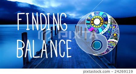 Finding Balance Yin-yang Wellbeing Concept 24269119