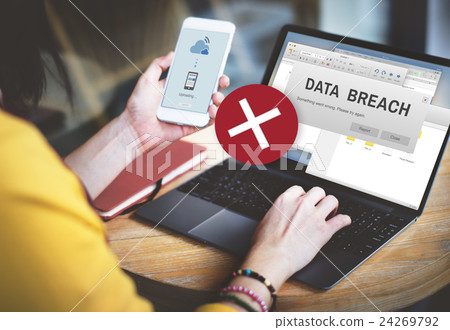 Data Breach Security Confidential Cybercrime Concept Data Breach Security Confidential Cybercrime Concept 24269792