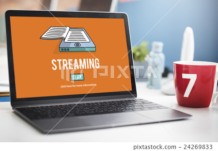 Streaming Live Broadcast Media Internet Online Networking Concept 24269833