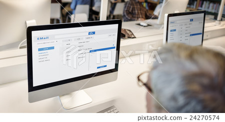 Library Academic Computer Education Internet Concept 24270574